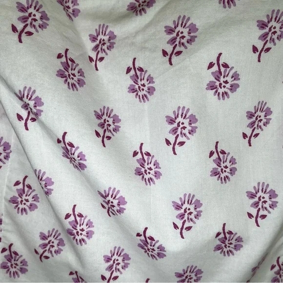 J. Crew Lavender Cotton Sz12 Asymmetrical Floral Ruffles Tiered Dress Cotton NWT - Picture 6 of 17